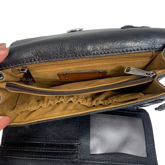 PATRICIA NASH Bianco Organizer Braided Crossbody Bag Trifold Wallet Wristlet EUC - Picture 13 of 16